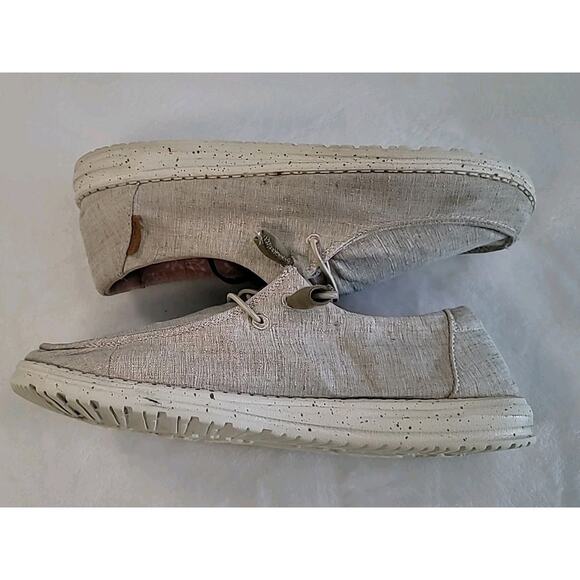 Hey Dude Wendy Chambray White Nut Size 10 Slip-On Shoes GUC - Picture 6 of 10
